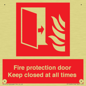 Fire protection door Keep closed at all times